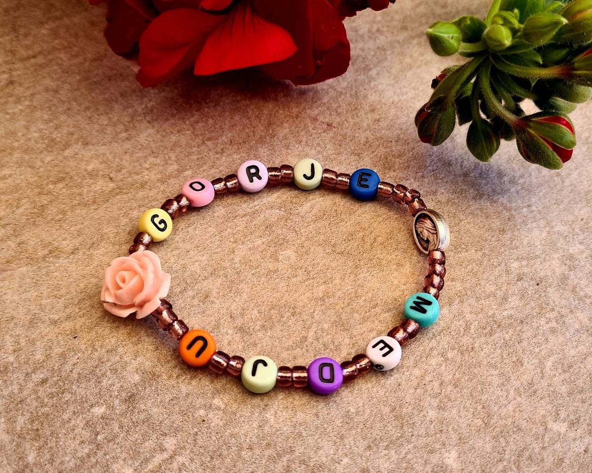 VIRGIN MARY bracelet, handmade catholic adjustable bracelet, holy bracelet, religious jewelry, christian bracelet, custom size