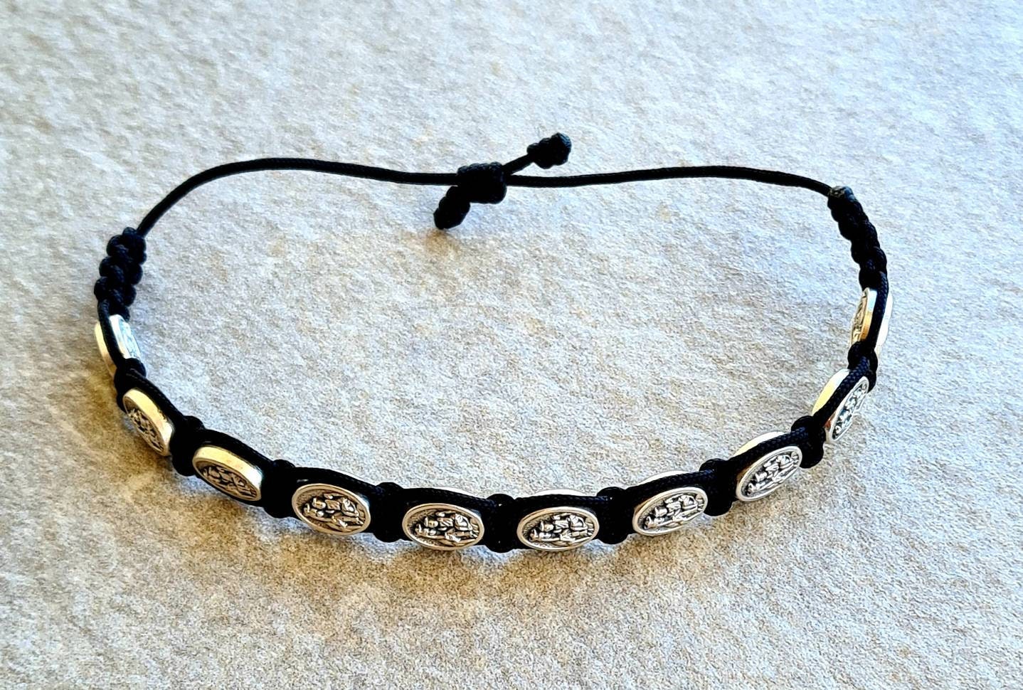 SCAPULAR CARMEL BRACELET, Our Lady of Perpetual,Catholic gift womwn men Kids, holy Knotted cord bracelet, Handmade bracelet From Medjugorje