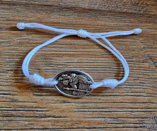 Christopher Catholic Bracelet with medal Saint   knotted cord Blessing adjustable Catholic gift Women Men Religious Jewelry from Medjugorje