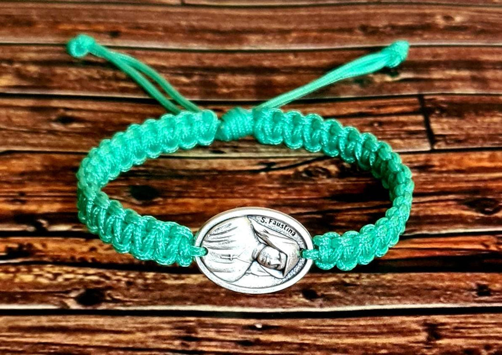 ST FAUSTINA KOWALSKA bracelet, handmade catholic bracelet, christian bracelet