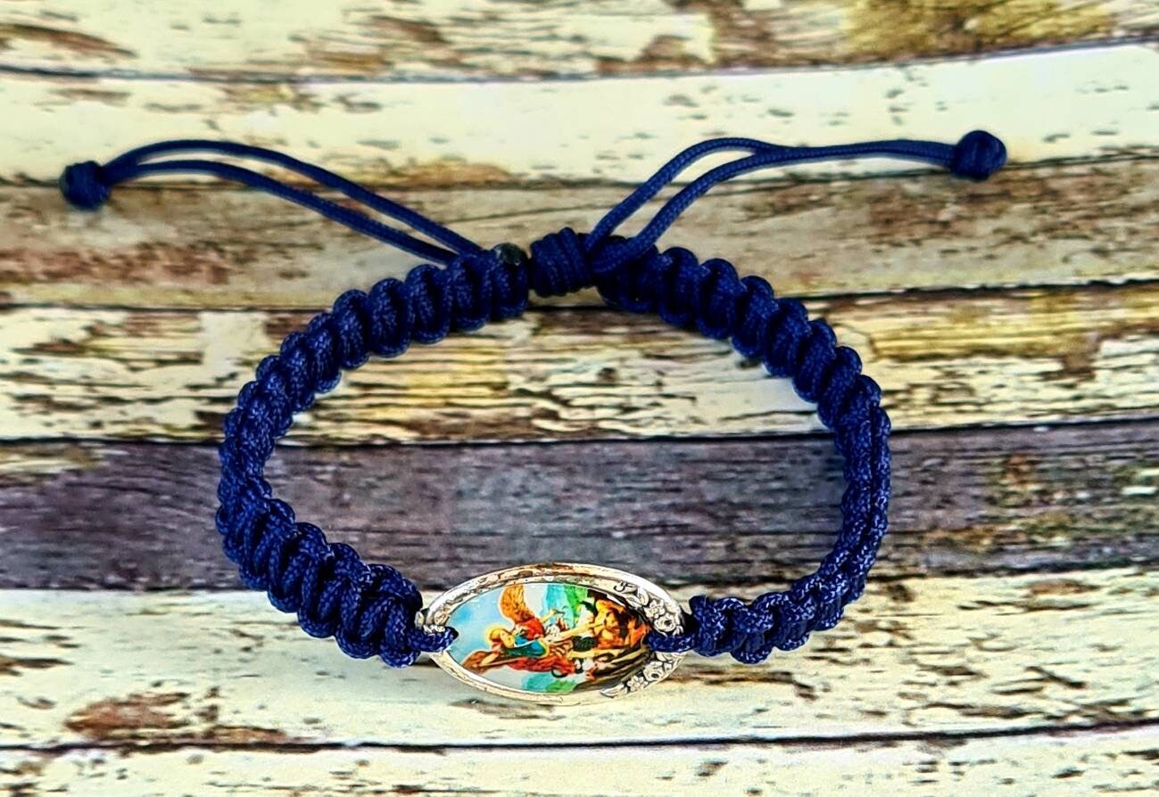 Saint Michael Archangel Bracelet handmade Catholic gift charm religious Jewelry bleesing parton of police Religious jewelry from Medjugorje