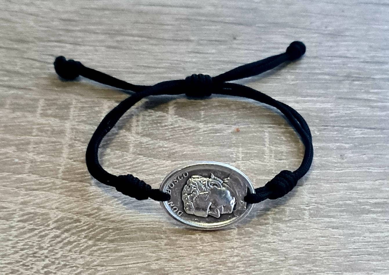 DON BOSCO simple bracelet, John Bosco, St Don Bosco medal, patron saint of boys, youth editors