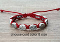 St Michael Archangel / Angel Guardian bracelet, blue crosses catholic bracelet, knotted cord bracelet