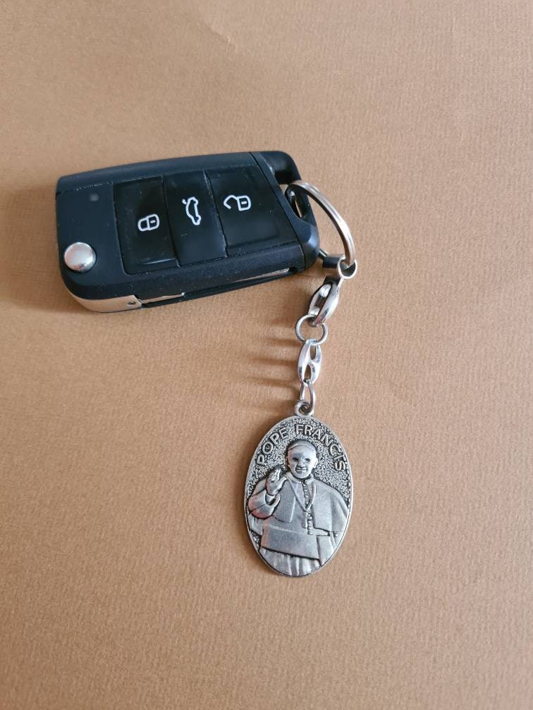 POPE FRANCIS Keychain, pendant for keys saint Francis of Assisi Pope Francis. From Medjugorje