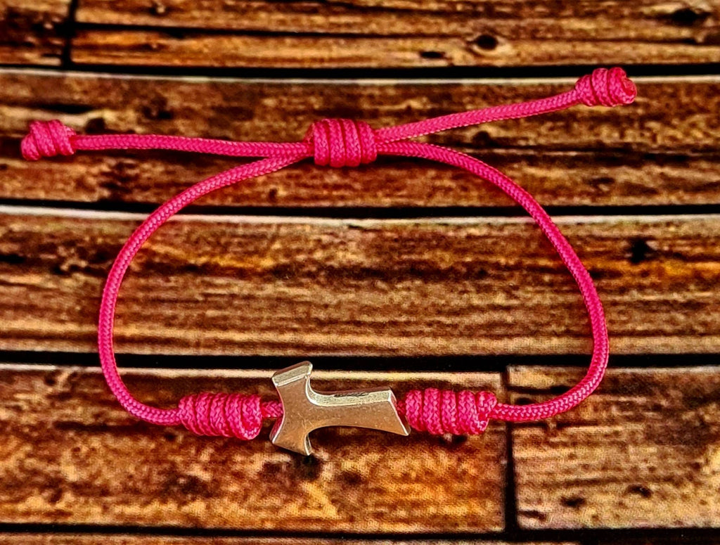 FRANCISCAN TAU CROSS bracelet, simple strong bracelet, catholic bracelet, christian adjustable bracelet, religious jewelry, catholic gift