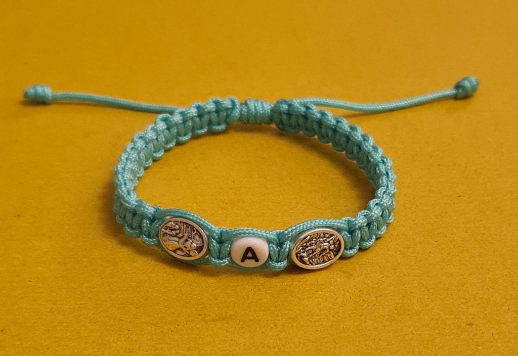 Personalized bracelet, st Michael / angel Guardian custom bracelet, catholic gift kids boy women men