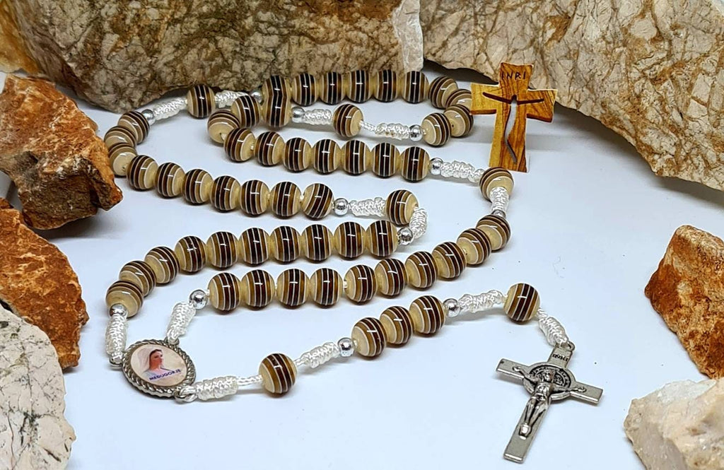 Handmade rosary from Medjugorje Chaplet with beads 8mm  Holy Catholic rosary catholic gift Religious jewelry, a wedding anniversary gift