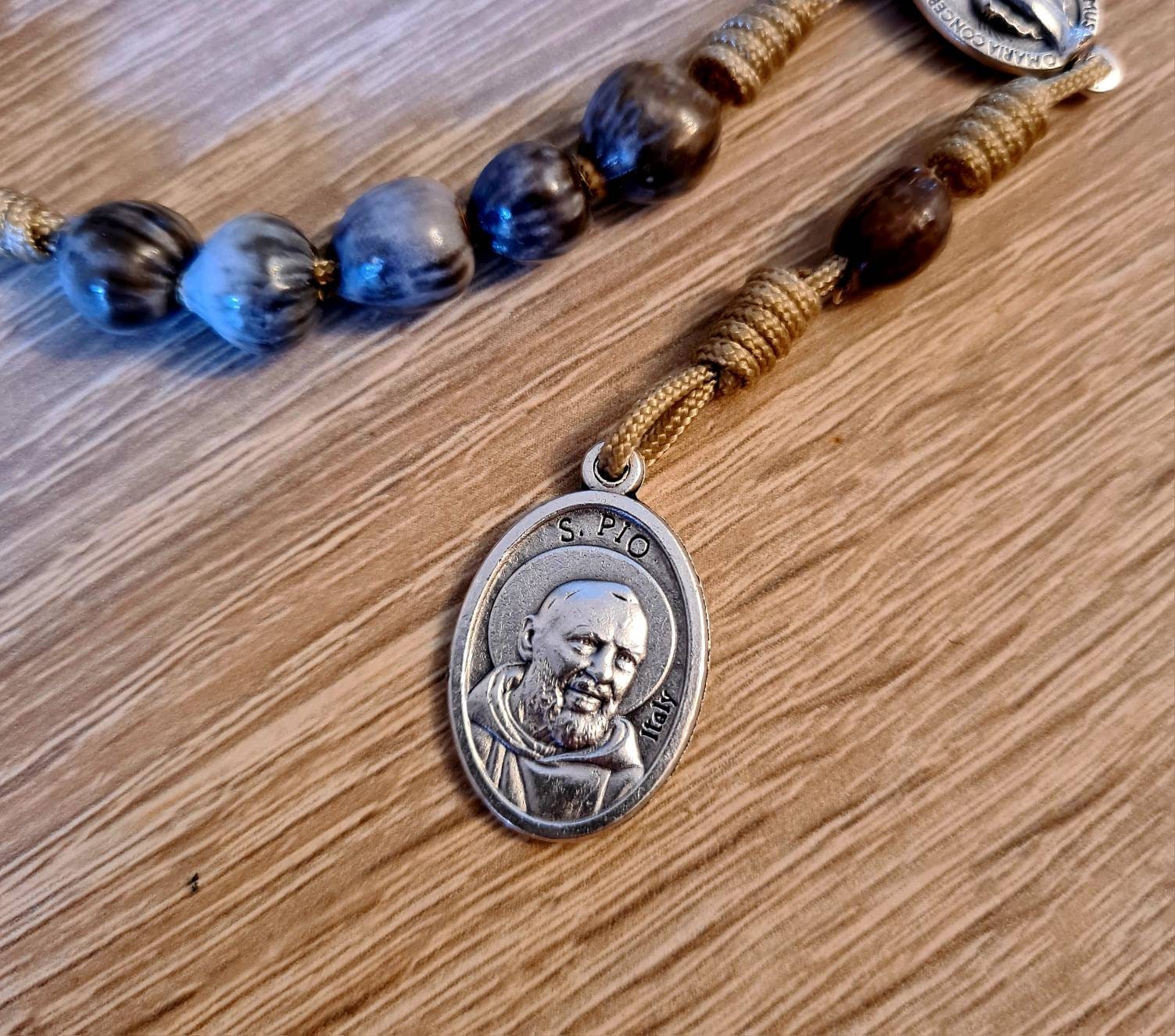 Traditional Padre Pio rosary, catholic rosary, jobs tears beads rosary, Miraculous rosary, cord rosary, prayer beads