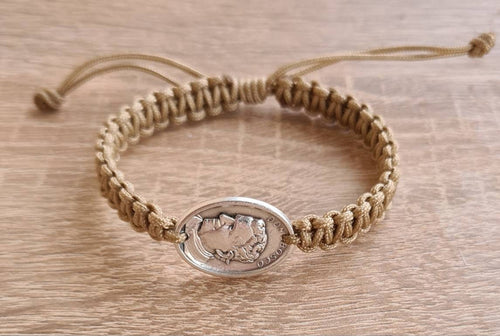 Don Bosco bracelet, Saint bracelet, catholic bracelet, knotted cord bracelet