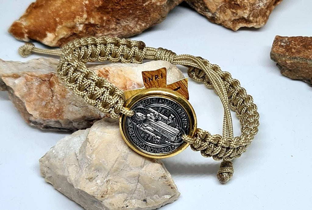 ST BENEDICT BRACELET, saint benedict medal, handmade adjustable holy bracelet, religious jewelry from Medjugorje