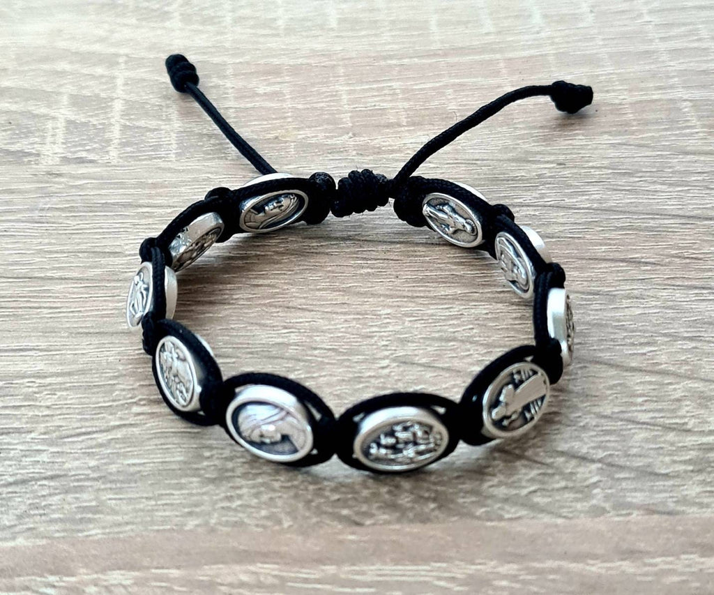 ALL SAINTS BRACELET, holly catholic custom bracelet, st Benedict, st Michael, Virgin Mary, Divine Mercy, Miraculous, Jesus, Angel Guardian