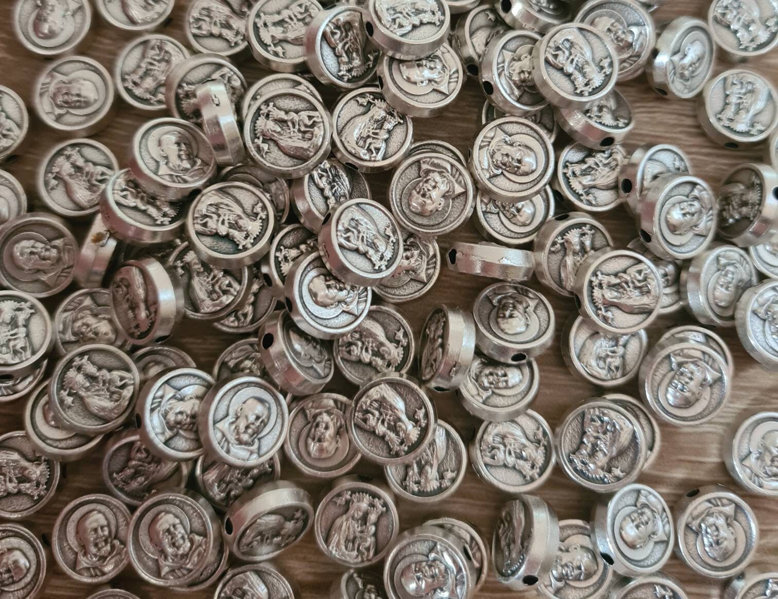 WHOLESALE Padre Pio / Our Lady of Perpetual help medals, lot bulk 50, 100, 200 pcs