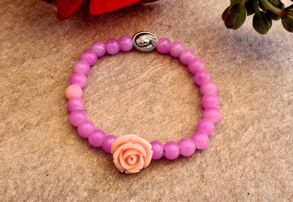 VIRGIN MARY bracelet, handmade catholic adjustable bracelet, holy bracelet, religious jewelry, christian bracelet
