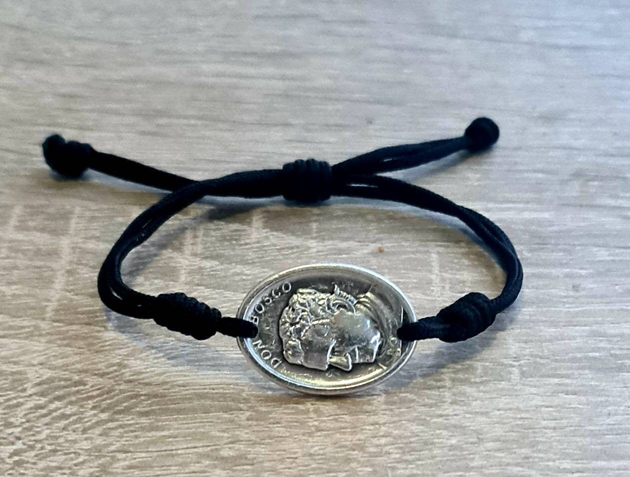 DON BOSCO simple bracelet, John Bosco, St Don Bosco medal, patron saint of boys, youth editors