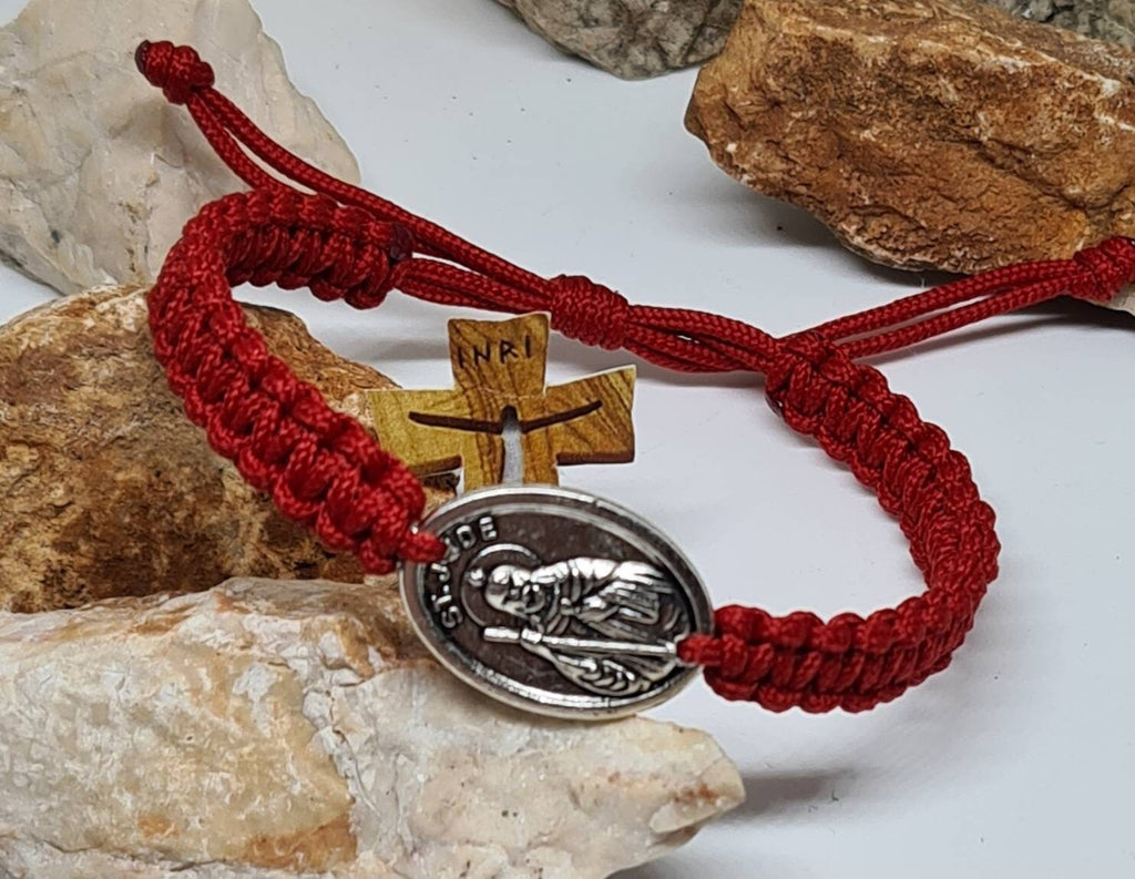 ST JUDE BRACELET, Saint Jude bracelet, st Jude medal, handmade adjustable bracelet, holy bracelet, religious jewelry from Medjugorje