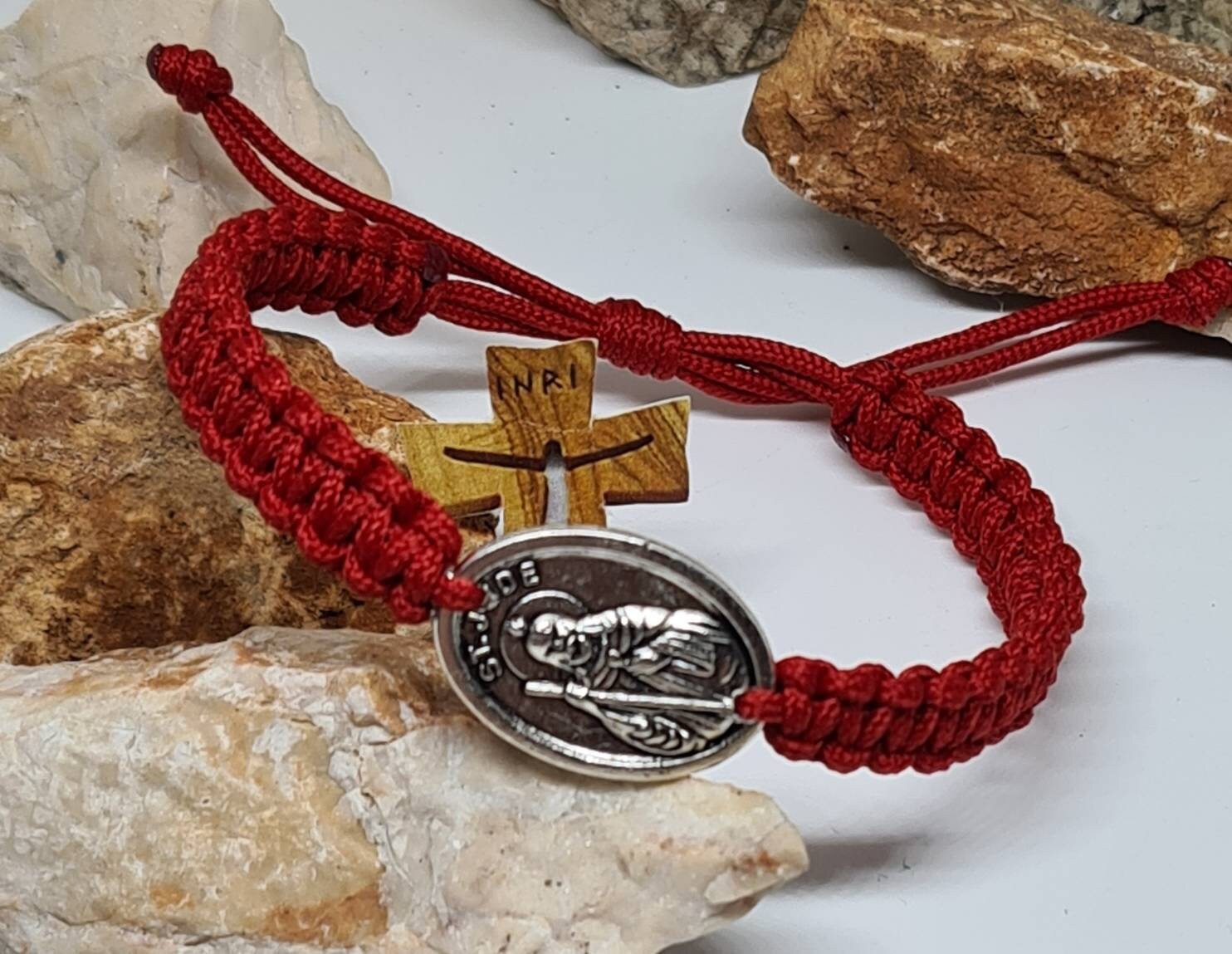 ST JUDE BRACELET, Saint Jude bracelet, st Jude medal, handmade adjustable bracelet, holy bracelet, religious jewelry from Medjugorje