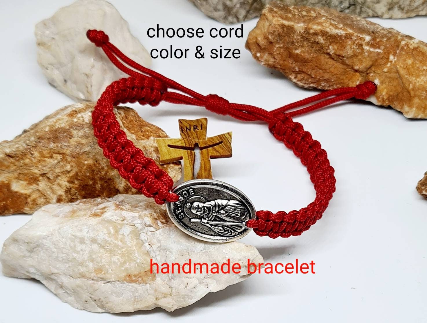 ST JUDE BRACELET, Saint Jude bracelet, st Jude medal, handmade adjustable bracelet, holy bracelet, religious jewelry from Medjugorje