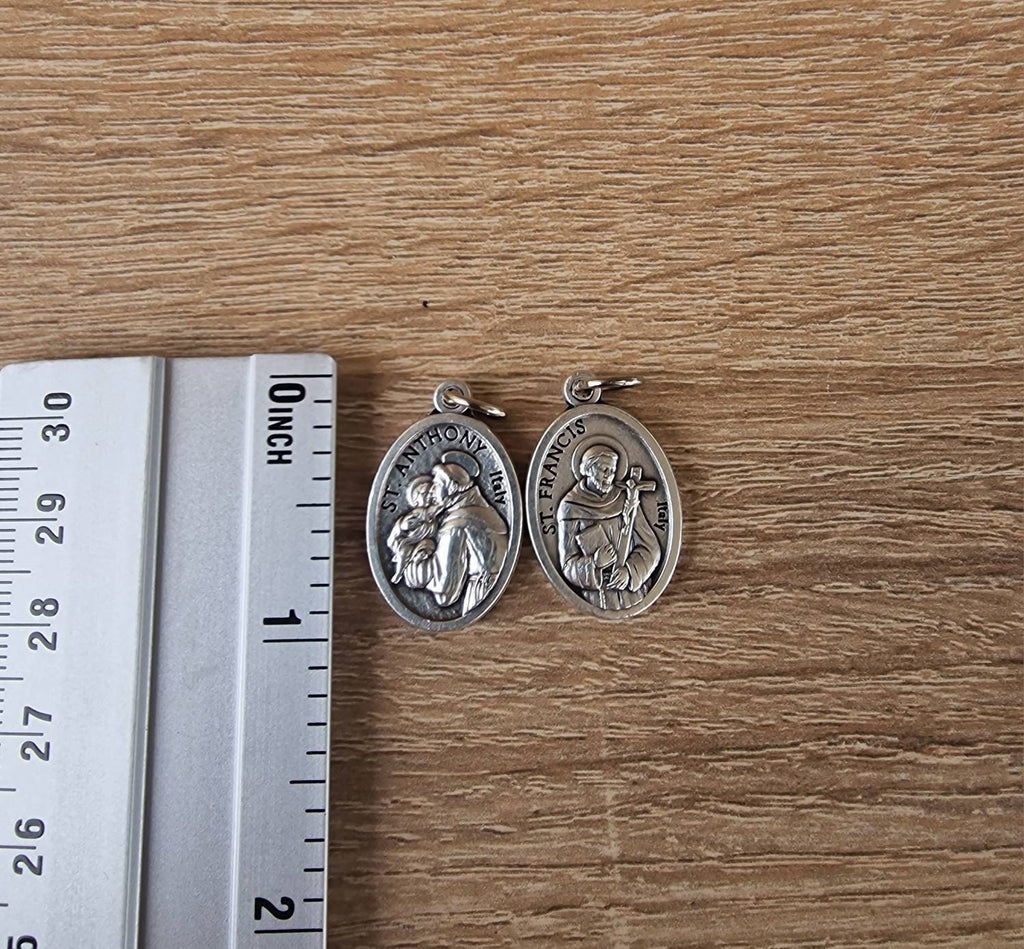 Wholesale st Francis / st Anthony medals, lot bulk 10, 20, 50 pcs medals