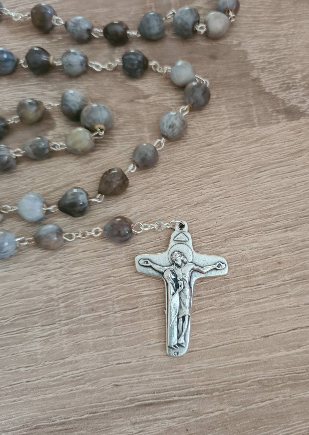Jobs tears rosary, natural beads, catholic rosary, handmade rosary with jobs tears beads, Medjugorje rosary, catholic gift