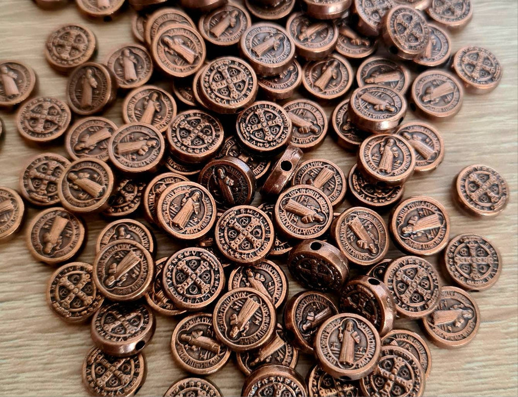 wholesale Saint Benedict medals  box 50, 100, 200pcs. San Benito religious jewelry catholic, st Benedict medals