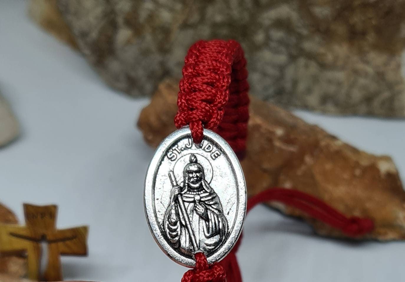 ST JUDE BRACELET, Saint Jude bracelet, st Jude medal, handmade adjustable bracelet, holy bracelet, religious jewelry from Medjugorje