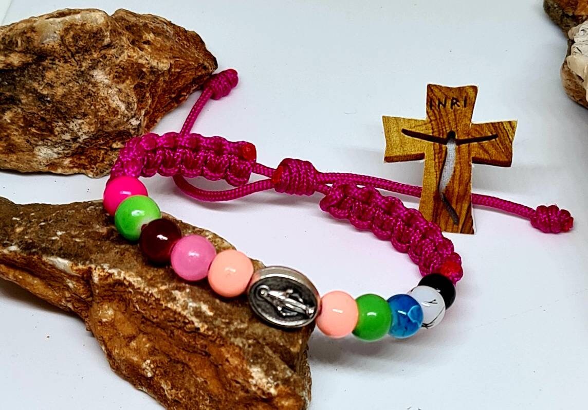 MIRACULOUS MEDAL, miraculous bracelet, baby bracelet, childs bracelet, kids bracelet, custom bracelet from Medjugorje