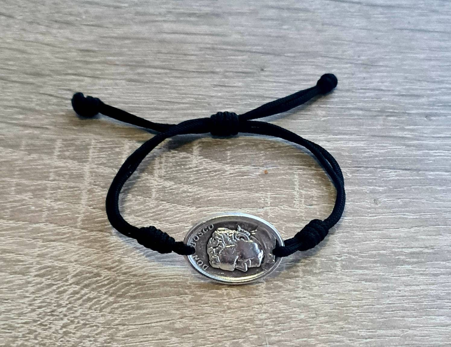 DON BOSCO simple bracelet, John Bosco, St Don Bosco medal, patron saint of boys, youth editors