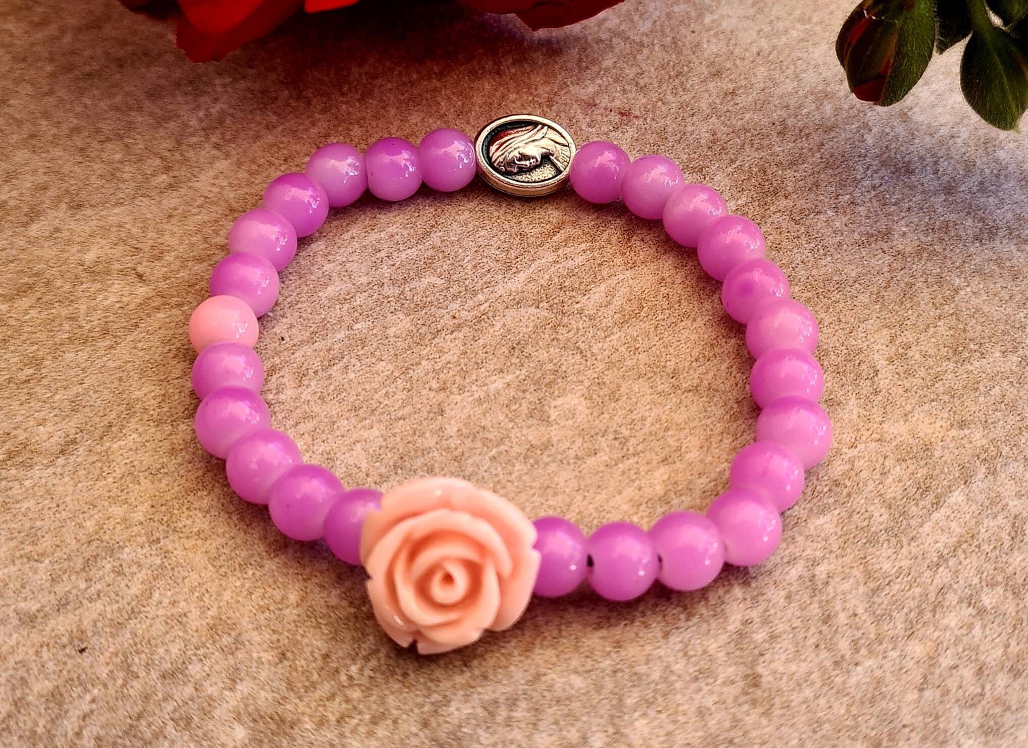VIRGIN MARY bracelet, handmade catholic adjustable bracelet, holy bracelet, religious jewelry, christian bracelet