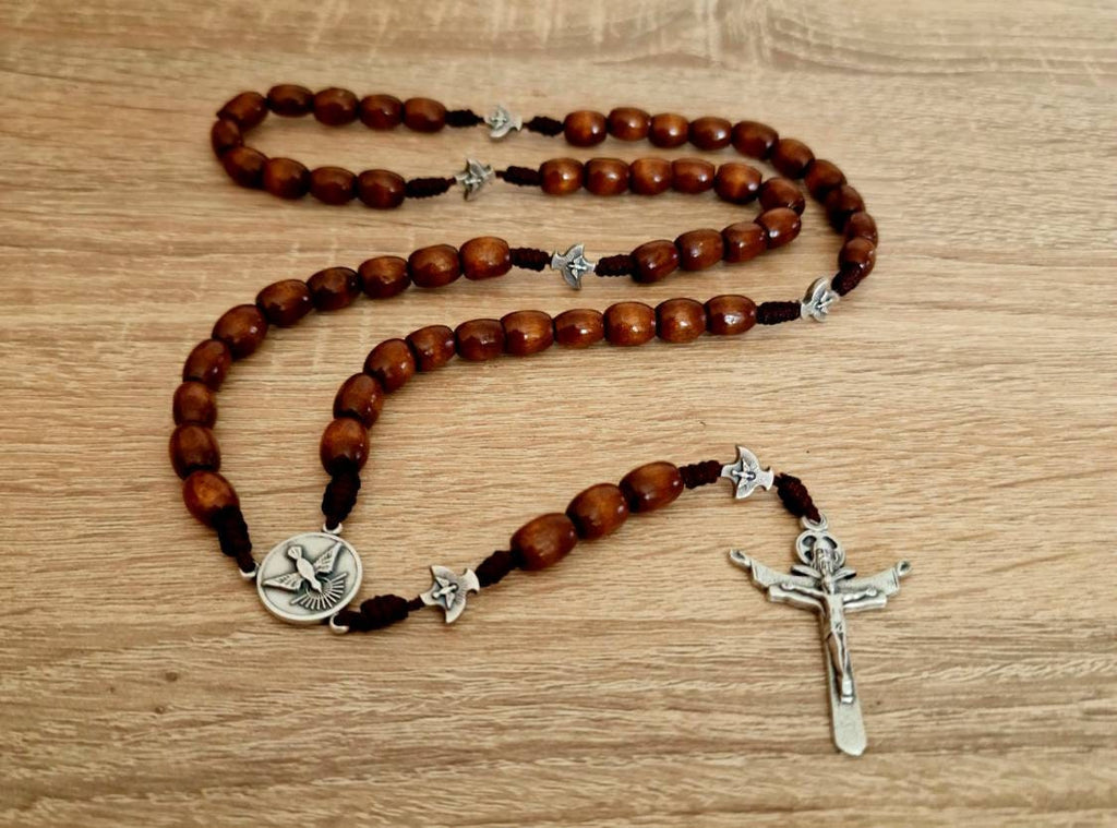 Handmade Holy Spirit traditional rosary