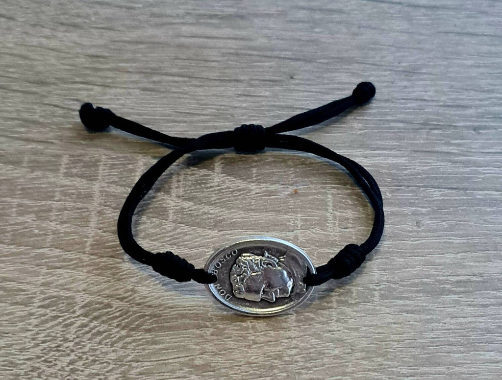 Don Bosco simple bracelet, Saint bracelet, catholic bracelet, knotted cord bracelet