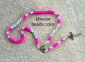 FAMILY NAME CUSTOM hot pink rosary, handmade personalised rosary, catholic name rosary, custom family rosary, gift for catholic family