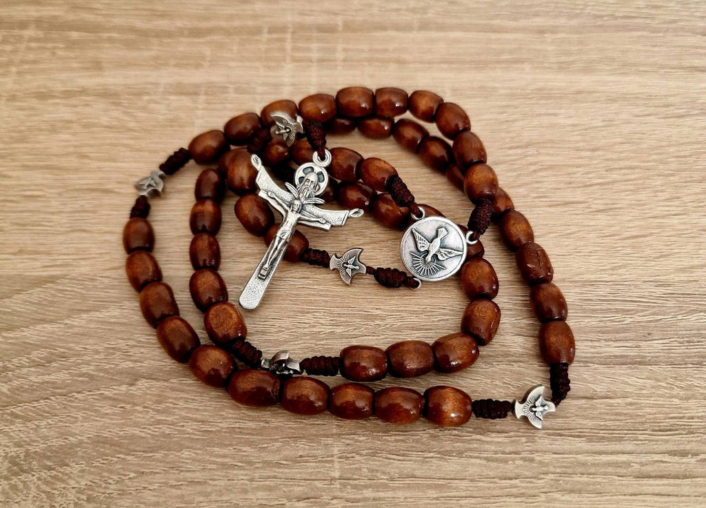 Handmade Holy Spirit traditional rosary