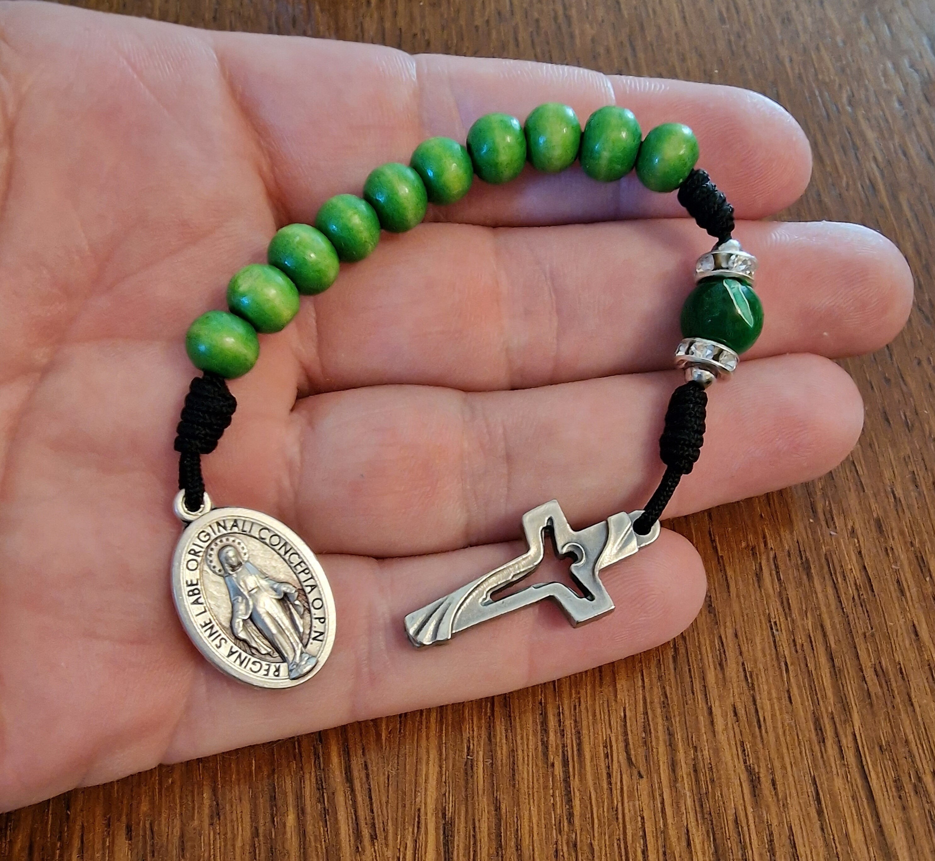Miraculous pocket rosary, handmade single decade rosary, Miraculous one decade chaplet, Prayer beads rosary, unique tiny rosary