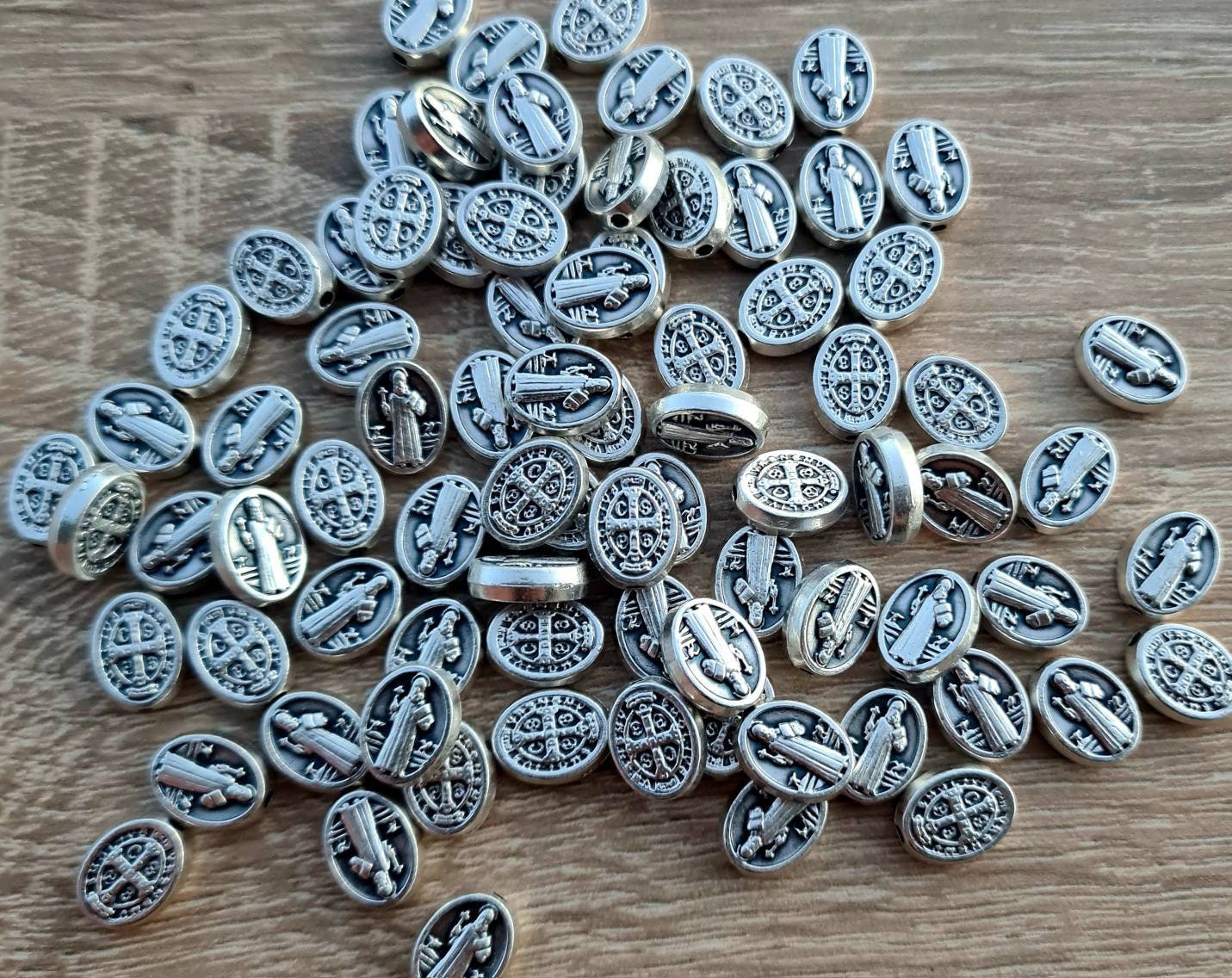 wholesale Saint Benedict medals  box 50, 100, 200pcs. San Benito religious jewelry catholic