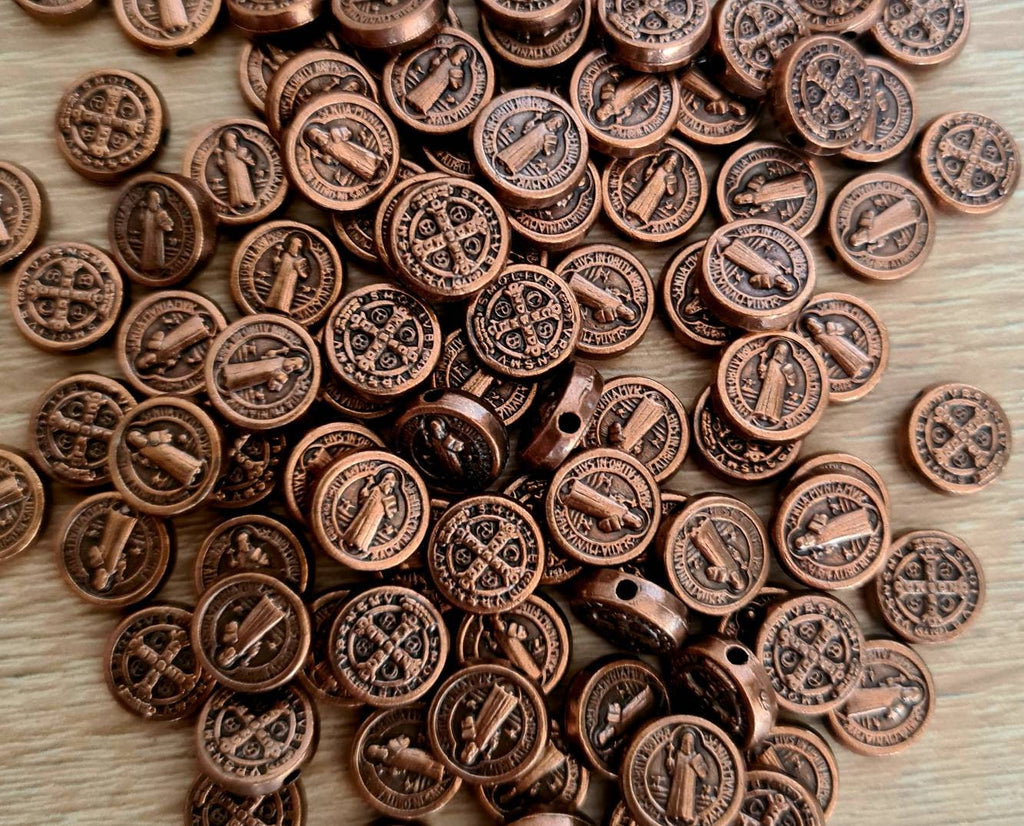 wholesale Saint Benedict medals  box 50, 100, 200pcs. San Benito religious jewelry catholic, st Benedict medals