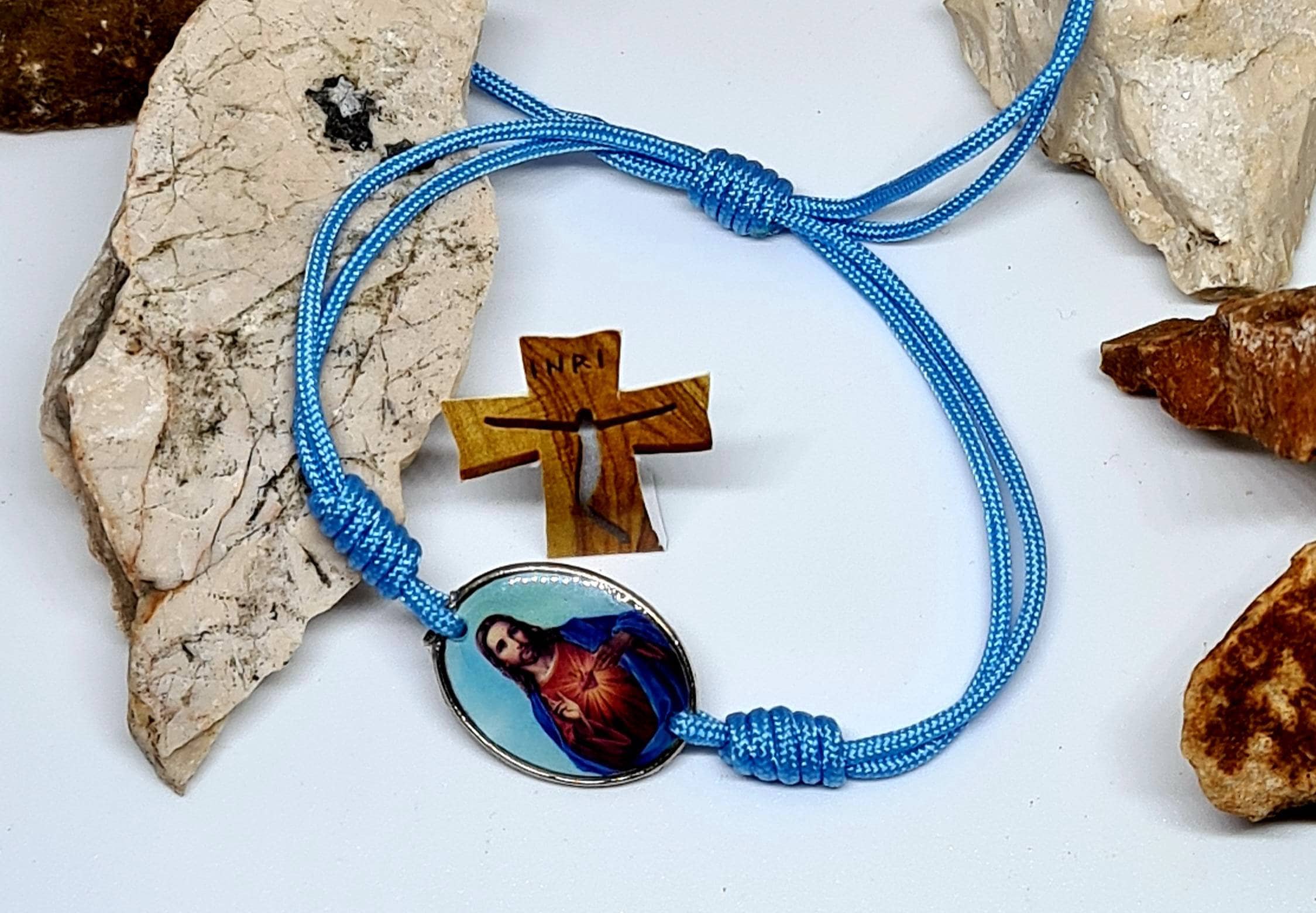 Sacred heart of JESUS BRACELET,  immaculate of Jesus of nazareth, simple charm bracelet, Jesus Saint Bracelet, Christ Christian Jesus