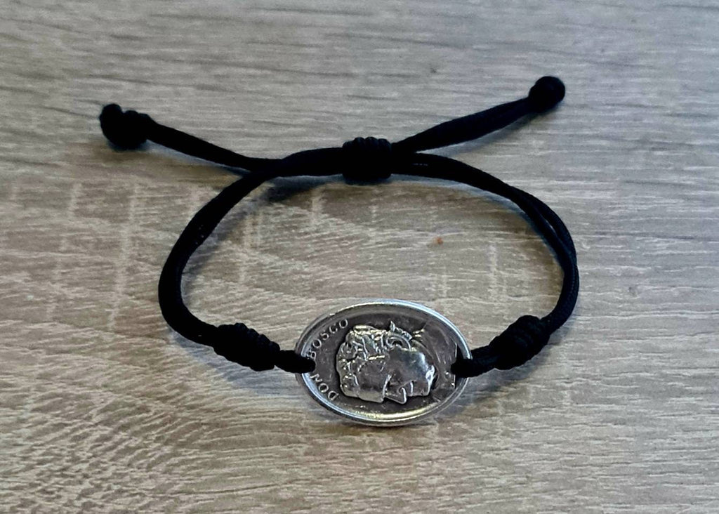 Don Bosco simple bracelet, Saint bracelet, catholic bracelet, knotted cord bracelet
