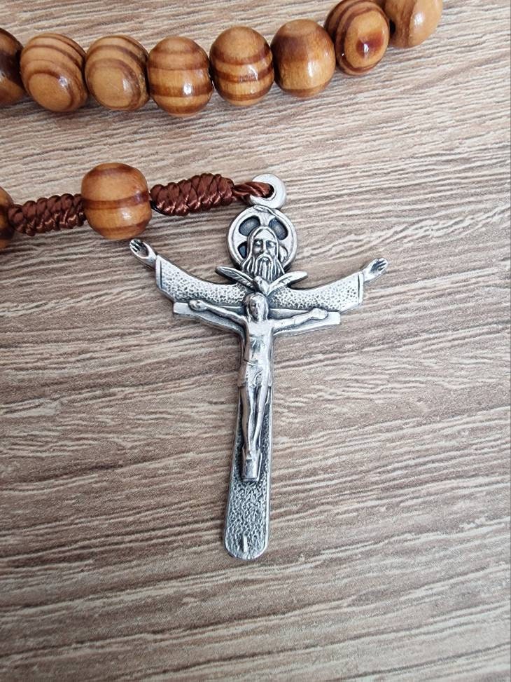 Handmade Holy Spirit traditional rosary,catholic rosary