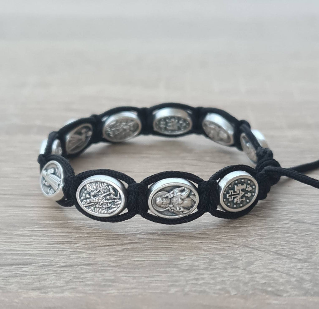 ALL SAINTS BRACELET, holly catholic custom bracelet, st Benedict, st Michael, Virgin Mary, Divine Mercy, Miraculous, Jesus, Angel Guardian