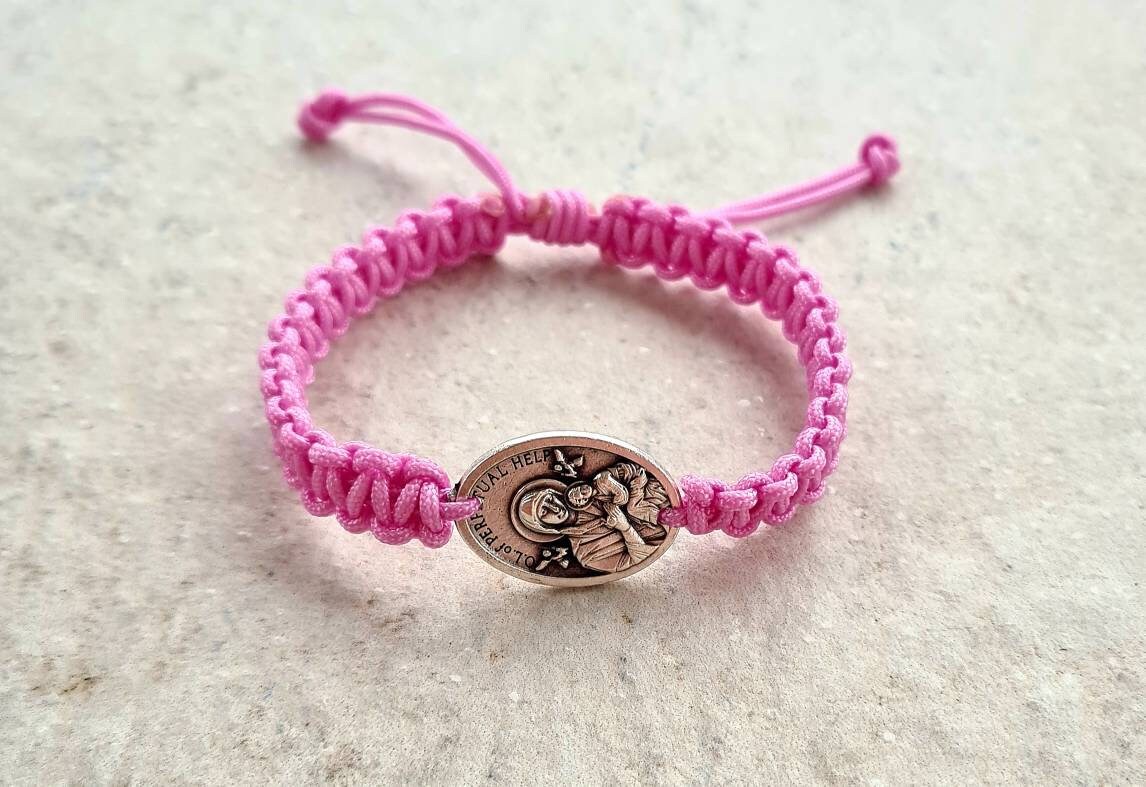 PERPETUAL HELP BRACELET, our lady of Perpetual help medal, catholic bracelet, adjustable holy bracelet, our mother of perpetual help