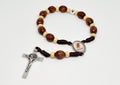 Personalized car rosary with wooden beads, rosary Auto, rosary one decade, Catholic gift, Religious Jewelry Medjugorje