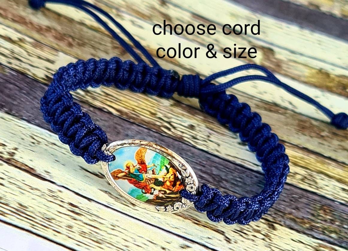 Saint Michael Archangel Bracelet handmade Catholic gift charm religious Jewelry bleesing parton of police Religious jewelry from Medjugorje