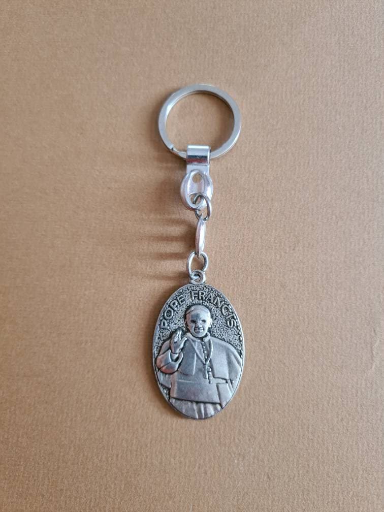 POPE FRANCIS Keychain, pendant for keys saint Francis of Assisi Pope Francis. From Medjugorje
