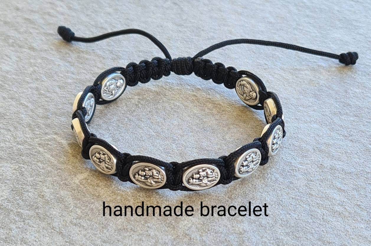 SCAPULAR CARMEL BRACELET, Our Lady of Perpetual,Catholic gift womwn men Kids, holy Knotted cord bracelet, Handmade bracelet From Medjugorje