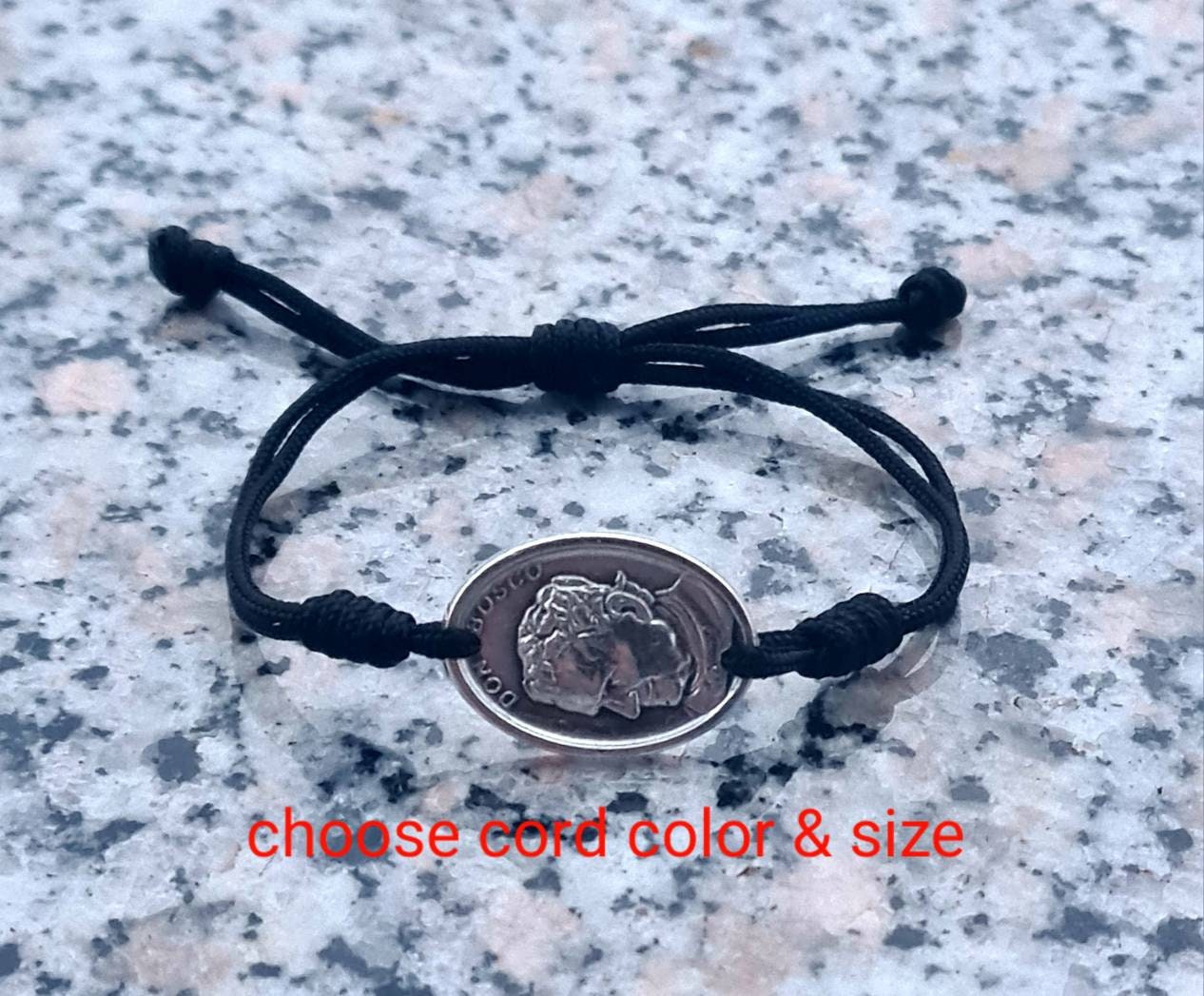 Don Bosco simple bracelet, Saint bracelet, catholic bracelet, knotted cord bracelet