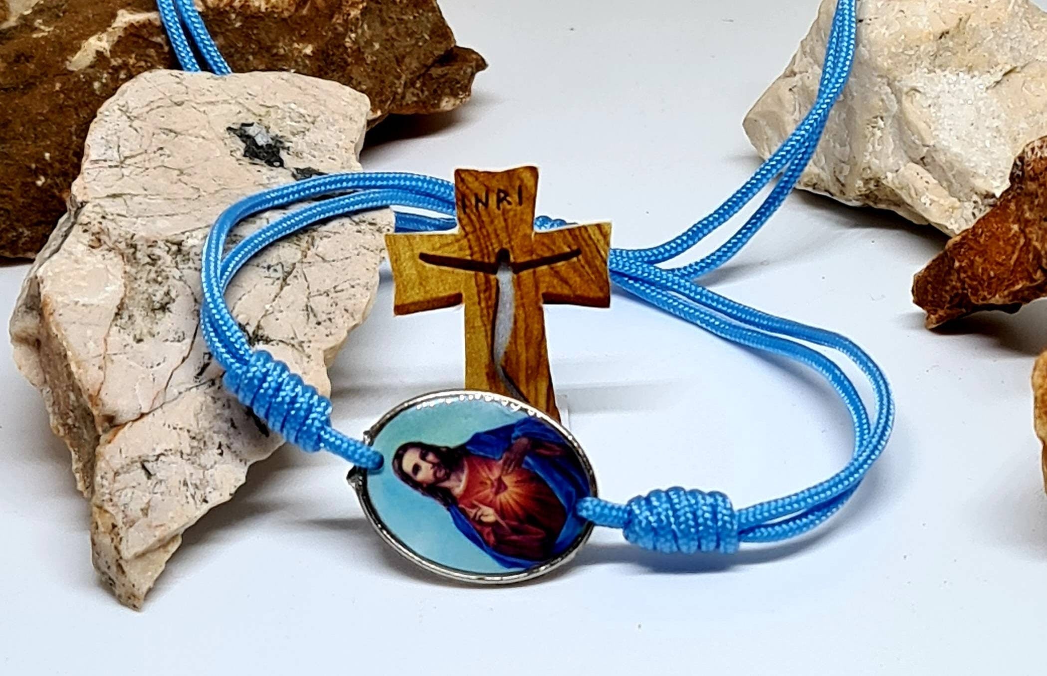 Sacred heart of JESUS BRACELET,  immaculate of Jesus of nazareth, simple charm bracelet, Jesus Saint Bracelet, Christ Christian Jesus