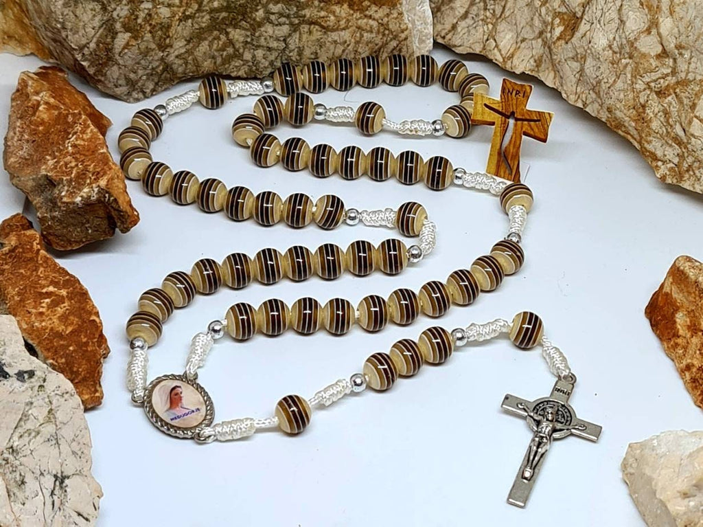 Handmade rosary from Medjugorje Chaplet with beads 8mm  Holy Catholic rosary catholic gift Religious jewelry, a wedding anniversary gift