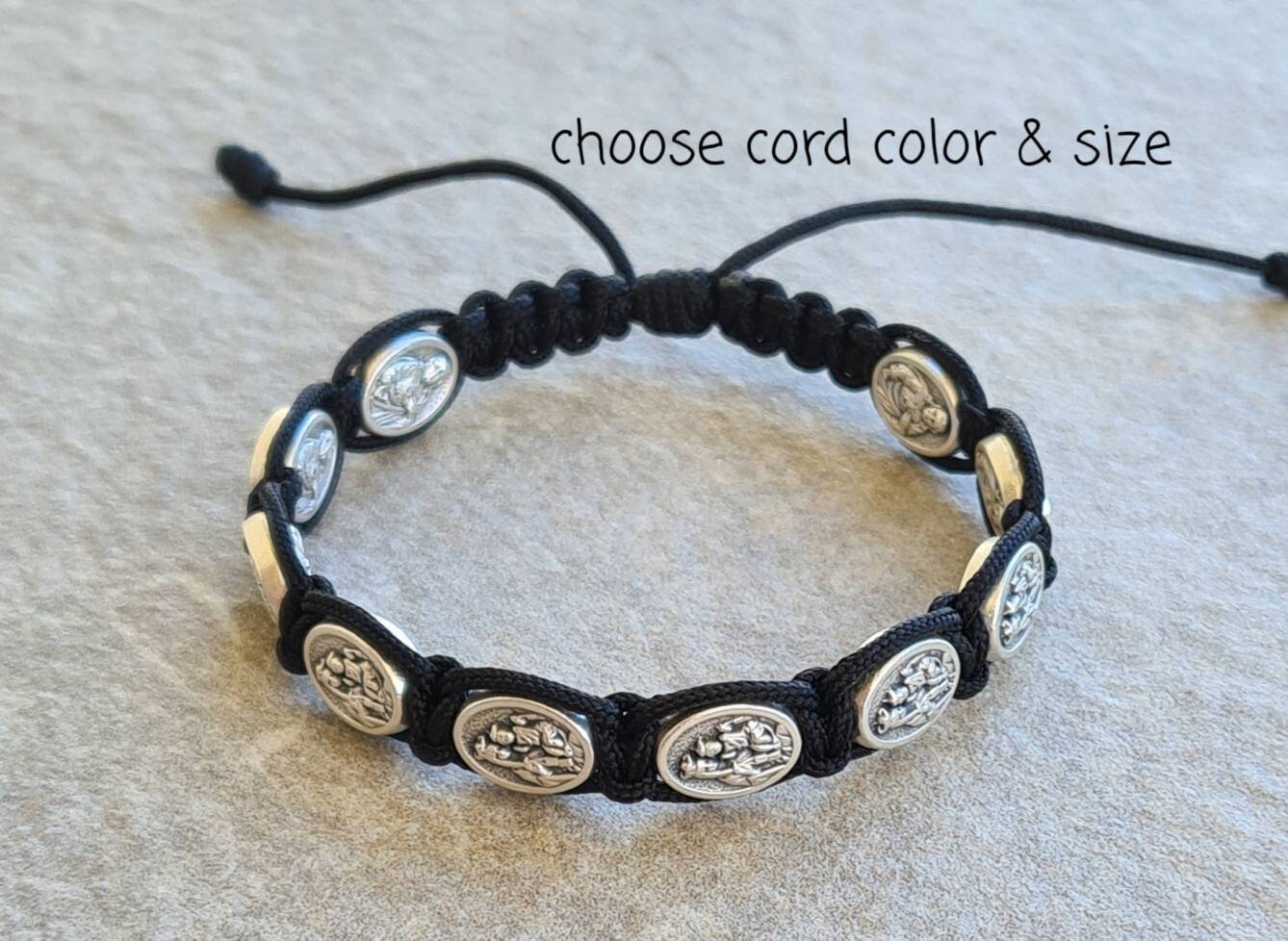 SCAPULAR CARMEL BRACELET, Our Lady of Perpetual,Catholic gift womwn men Kids, holy Knotted cord bracelet, Handmade bracelet From Medjugorje