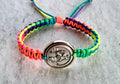 St Christopher bracelet, handmade cord catholic bracelet